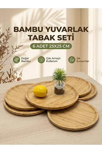 Bambu Servis Tabağı Seti